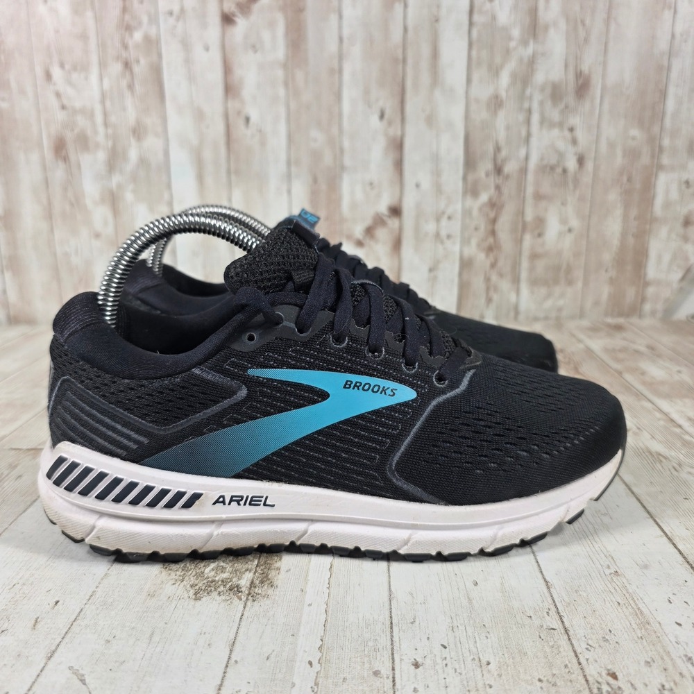 Brooks Ariel 20 Womens Running Shoes Black Blue Wide D 1203151D064 Size 8